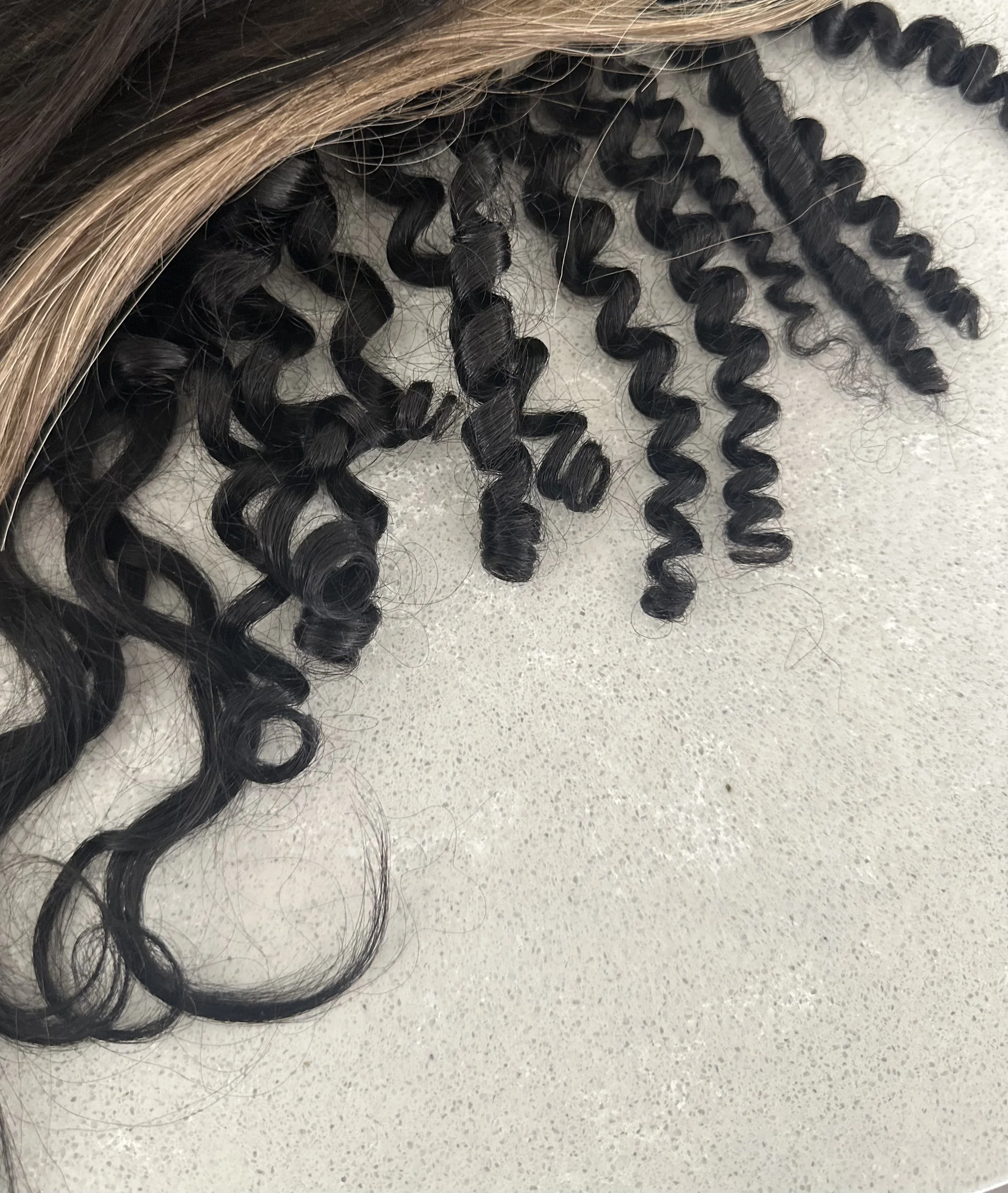 Hair texture example - straight