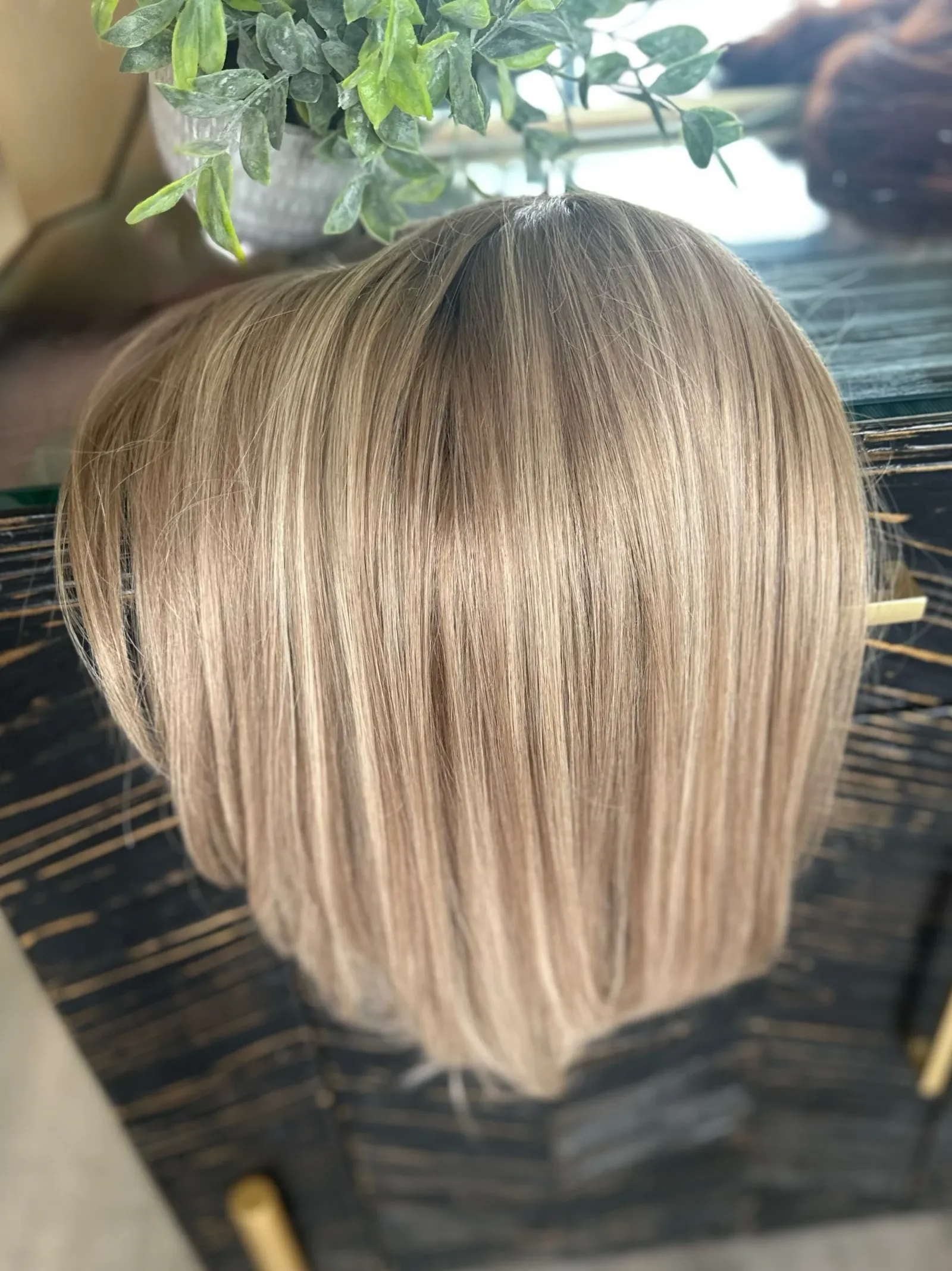 Real human hair wig example