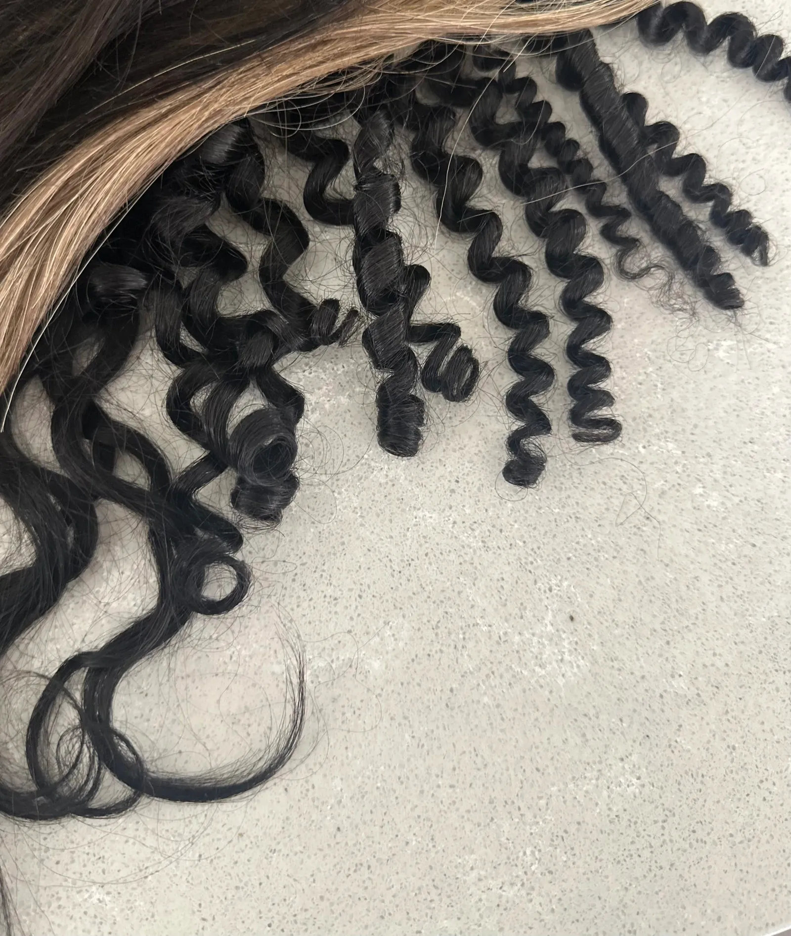 Hair texture example - straight