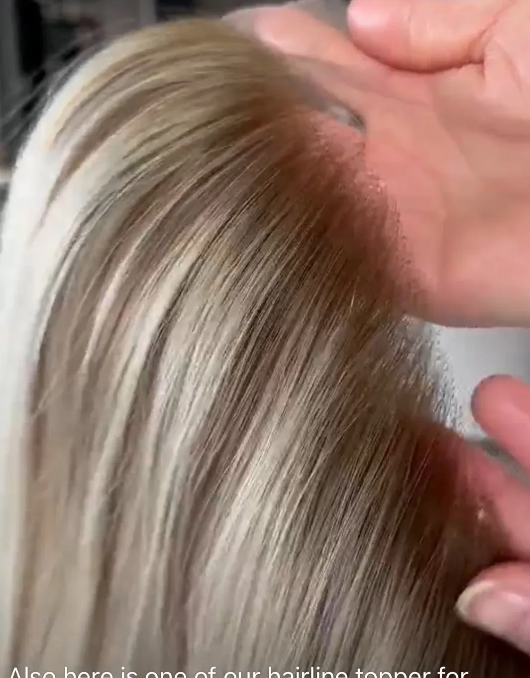 Frontal hair piece blended